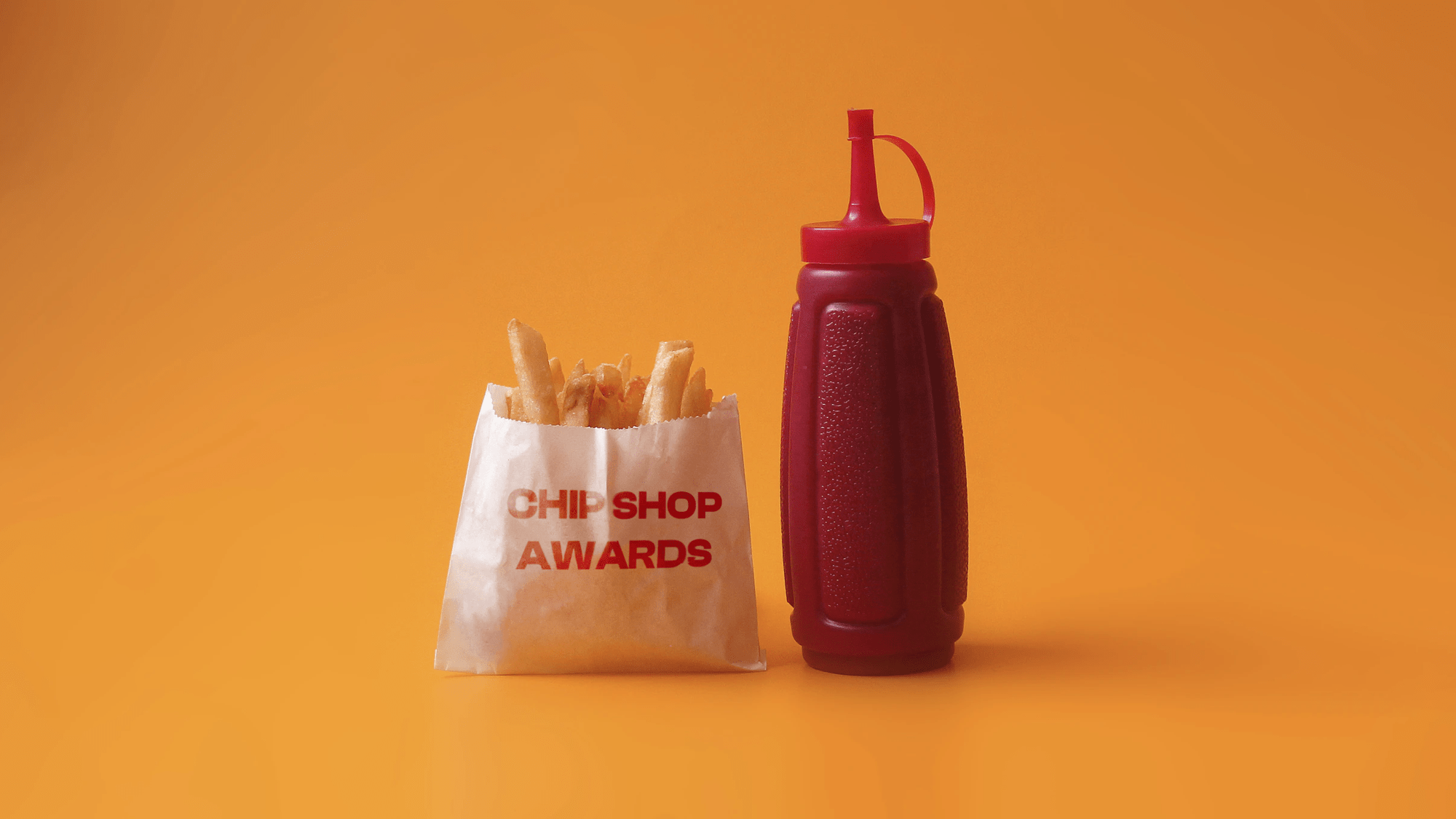 Chip Shop Awards featured on a bag of fries