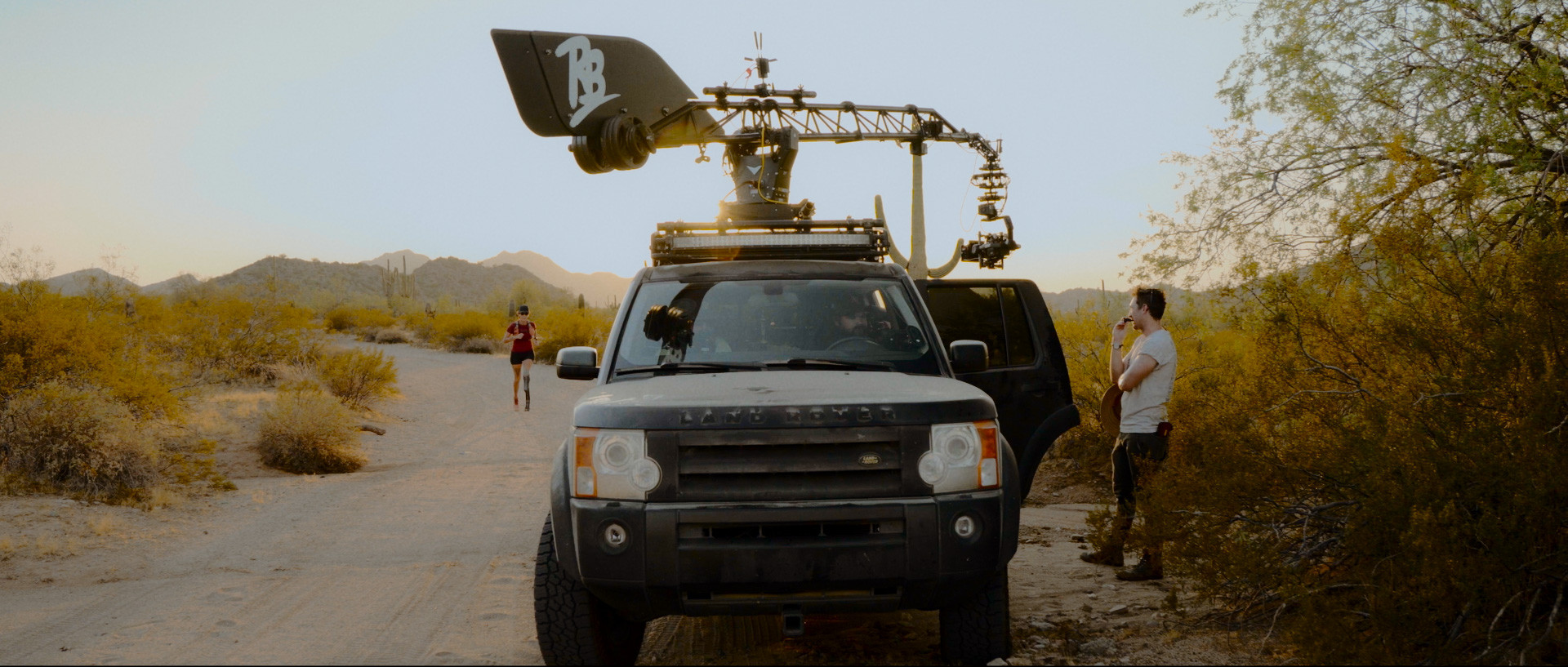 camera truck in the desert